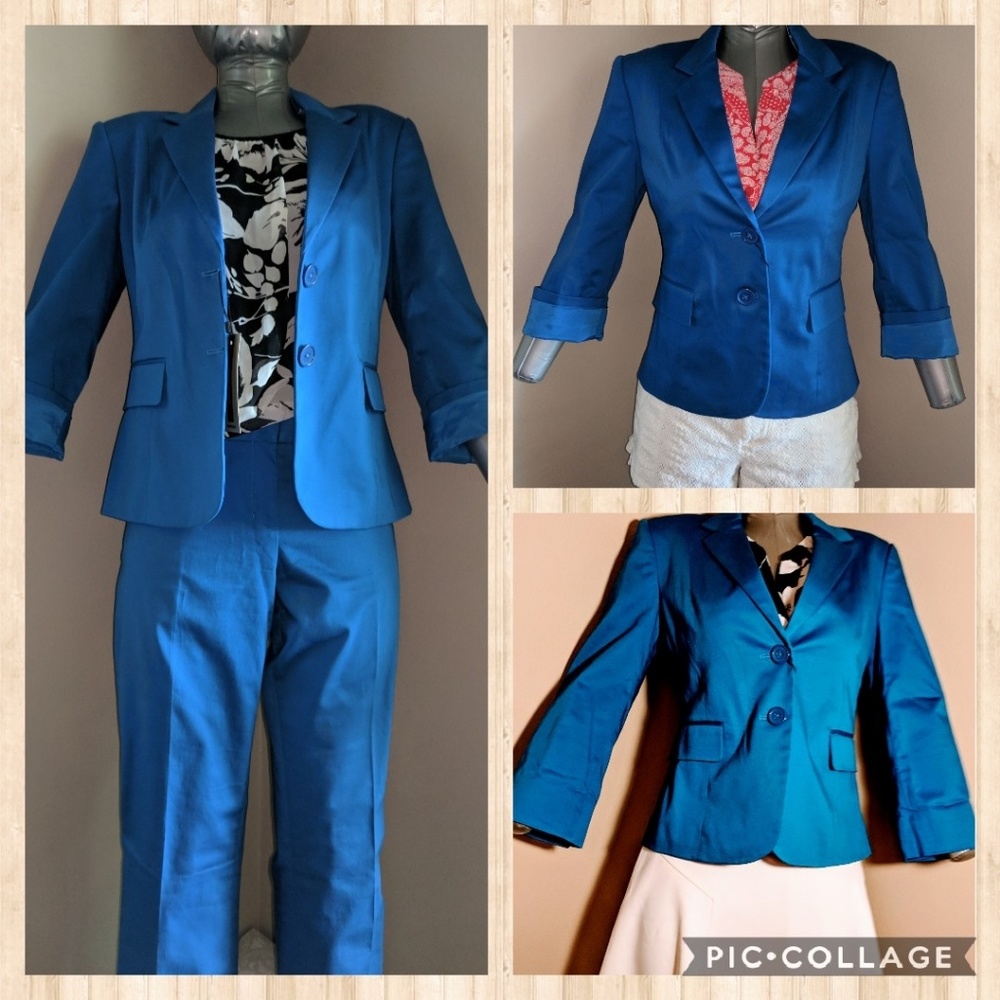 Express royal blue women's Blazer 2 buttons size 6 - Picture 6 of 6